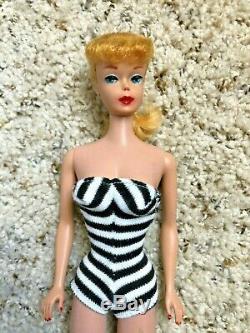 Very Beautiful Vintage Lemon Blonde Barbie Ponytail NM