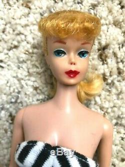 Very Beautiful Vintage Lemon Blonde Barbie Ponytail NM