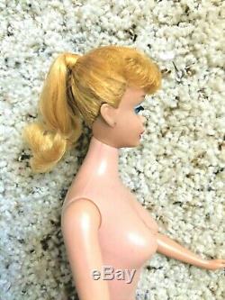 Very Beautiful Vintage Lemon Blonde Barbie Ponytail NM