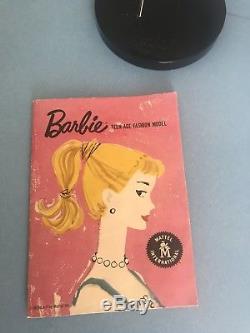 Vhtf 1959 Vintage Barbie #1 Blond Ponytail-numero Uno-box-#1 Shoes-accessories
