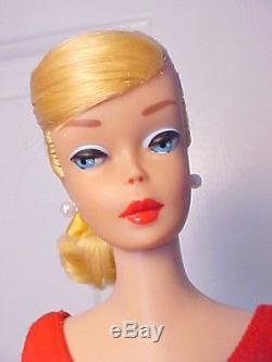Vint. Barbie 1964 LEMON BLONDE SWIRL PONYTAIL-Orig SS/M-NM