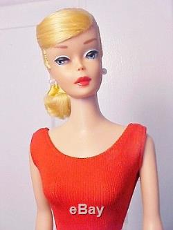 Vint. Barbie 1964 LEMON BLONDE SWIRL PONYTAIL-Orig SS/M-NM