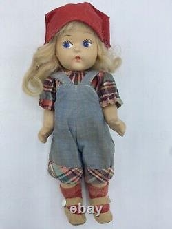 Vintage 1940's VOGUE Composition Toddles Boy & Girl 8 Doll