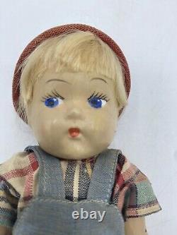 Vintage 1940's VOGUE Composition Toddles Boy & Girl 8 Doll