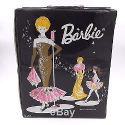 Vintage 1958 BARBIE BUBBLE CUT DOLL With 1962 CASE & CLOTHES SHOES ACCESSORIES