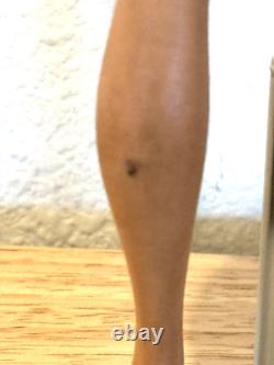 Vintage 1958 Mattel Fashion Queen Barbie Doll With Blonde Wig Original Earrings