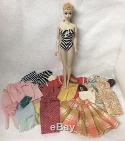 Vintage 1959 #1 Ponytail Barbie Doll Lot with Outfits Great Collection