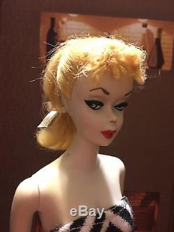 Vintage 1959 # 2 Blonde Ponytail Barbie Doll with Nipples, all Original