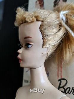 Vintage 1959 BARBIE #3 Blond Ponytail with Box