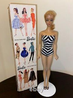 Vintage 1959 Barbie #1 Original Ponytail Doll Barbie, Never Retouched