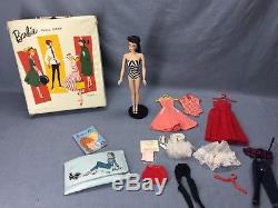 Vintage 1959 Barbie BRUNETTE Ponytail #2 with Extras