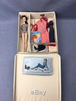Vintage 1959 Barbie BRUNETTE Ponytail #2 with Extras