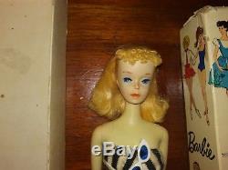 Vintage 1959 blonde ponytail Barbie doll #3 blue shadow stunning