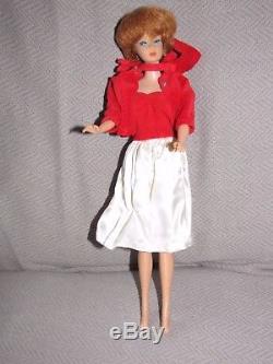 Vintage 1960 Barbie Midge Doll Redhead Auburn Bubble Cut 1963 Case Clothes Lot