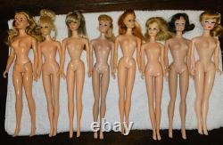 Vintage 1960's Barbie Doll Lot With 2 Carring Cases & Accessories 1 Repro Doll