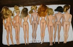 Vintage 1960's Barbie Doll Lot With 2 Carring Cases & Accessories 1 Repro Doll