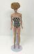 Vintage 1960s Barbie Doll Blonde Bubblecut Doll Zebra Swimsuit