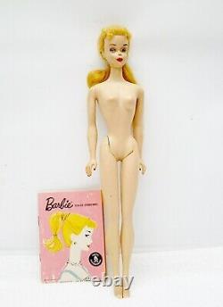 Vintage 1960s Barbie Ponytail #3 Original BLONDE with Brochure