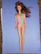 Vintage 1960s Dark Brown Cocoa Standard Barbie Doll With Original Swimsuit