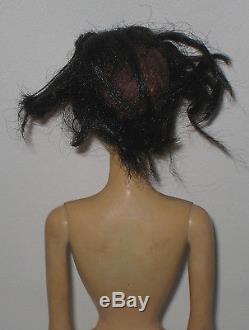 Vintage 1960s Mattel Barbie Black Hair #3 Ponytail Doll Original Swimsuit HB54