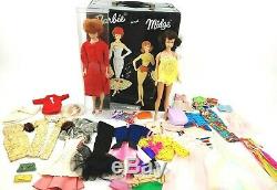 Vintage 1960s Redhead Titan Bubble Cut Barbie Doll with Vintage Midge Doll Lot
