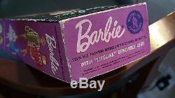 Vintage 1960s Sidepart Barbie American Girl Barbie Brunette brown Box Top LOT