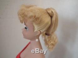 Vintage 1962 Blonde Ponytail Barbie doll NM watermelon lips Barbie only body #6