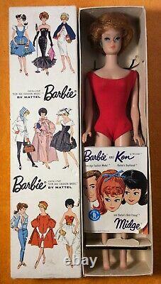 Vintage 1962 Mattel Barbie Teenage Fashion Model Doll In Original Box