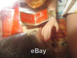Vintage 1962 Mattel Fashion Queen Barbie in Box -NRFB Stock No. 870 3 wigs