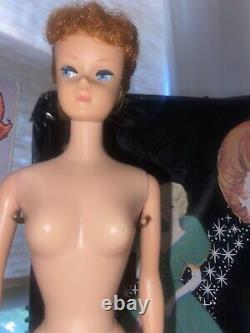 Vintage 1962 Titian Red Ponytail Midge Barbie #6 Straight Leg Side Glance