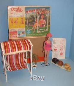 Vintage 1964 Miss Barbie With Acessories And Box Made 1 Year Only