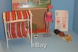 Vintage 1964 Miss Barbie With Acessories And Box Made 1 Year Only