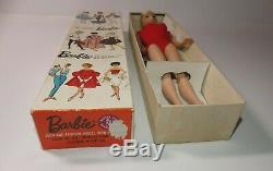 Vintage 1964 Platinum Blonde Swirl Ponytail Barbie doll near mint original box