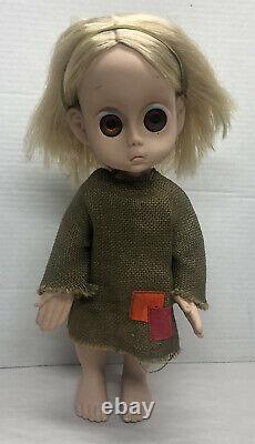 Vintage 1965 Hasbro Little Miss No Name Doll with Dress Pin & Headband No Teardrop