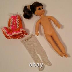 Vintage 1965 Pretty Pairs Tutti Friend Angie Doll Dress Tights Mattel Barbie