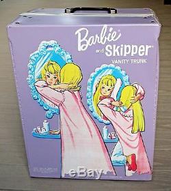 Vintage 1965 SPP lilac Barbie and Skipper Vanity Trunk exc+ complete super rare