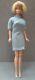 Vintage 1965 Short Blonde American Girl Barbie Indented With Blue Dress Japan