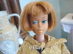 Vintage 1966 AMERICAN GIRL BARBIE DOLL & Rare GLIMMER GLAMOUR Outfit AUBURN HAIR