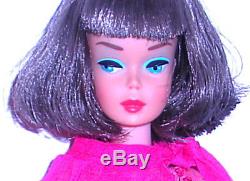 Vintage 1966 Brunette American Girl Bendable Leg Barbie 1070 Japan Mint