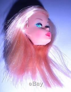 Vintage 1966 Ginger Platinum Color Magic Bendable Leg Barbie Head 1150 Japan