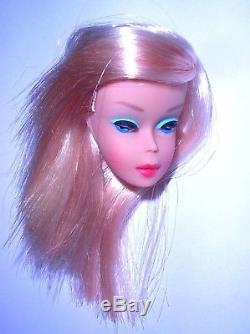 Vintage 1966 Ginger Platinum Color Magic Bendable Leg Barbie Head 1150 Japan