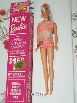 Vintage 1966 Twist'N Turn Barbie Original Trade-In Program Box Ash Blonde New