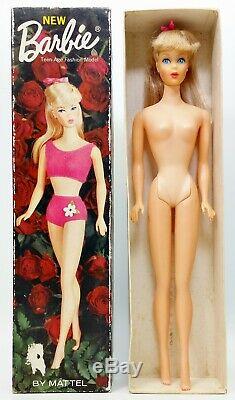 Vintage 1969 Mattel New Barbie Teen Age Fashion Model Doll No. 1190