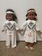 Vintage 1970s Boy & Girl Native American Indian Doll Set 17.50 Height