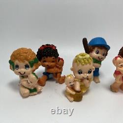 Vintage 1984 Hallmark HUGGA BUNCH Lot Set 8 Impkins Merry Mini Miniature Figures