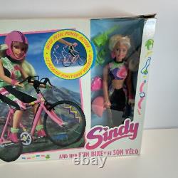 Vintage 1990 SINDY & Her Mountain BIKE doll W Box Cycling Biking MTB 90s Rare
