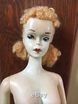 Vintage #3 BLONDE Ponytail Barbie Doll TM in Original Swimsuit
