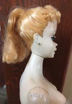 Vintage #3 BLONDE Ponytail Barbie Doll TM in Original Swimsuit