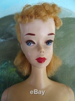 Vintage #3 BLONDE Ponytail Barbie TM all original withBROWN EYELINER