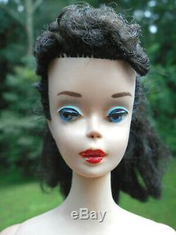 Vintage #3 BRUNETTE PONYTAIL BARBIE DOLL ALL ORIGINAL IN SWIMSUIT + GLASSES +++